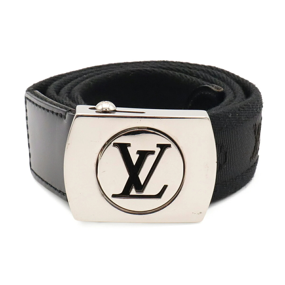 LOUIS VUITTON Louis Vuitton Monogram Ceinture LV Fortune Belt Canvas Black #8...